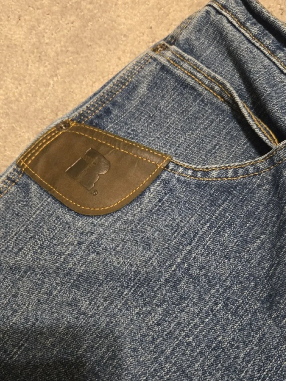 Wrangler Men's Relaxed Jeans in Blue Denim